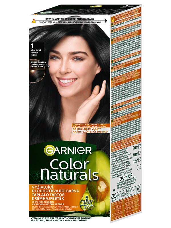 Color Naturals Tartós hajfesték 1 Ultra fekete