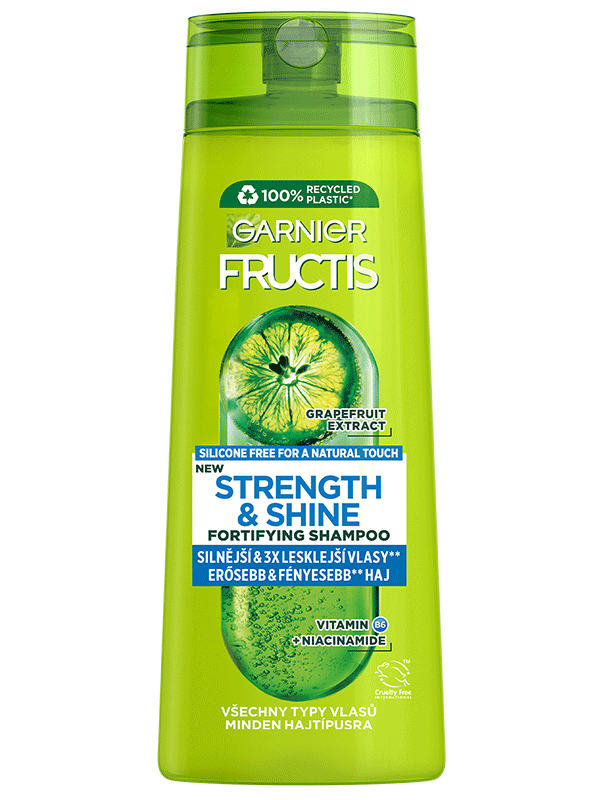 Fructis Strength & Shine hajerősítő sampon mindenféle gyenge és fakó hajra 400 ml