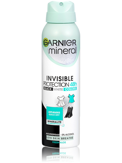 Quick Dry Invisible Black White Colors 48h Fresh Aloe spray