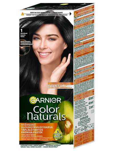 Color Naturals Tartós hajfesték 1 Ultra fekete