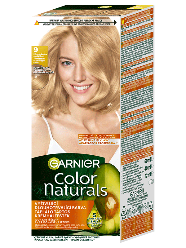 Color Naturals Tartós hajfesték 9 Természetes extra világos szőke
