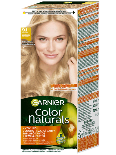 Color Naturals tartós hajfesték - 9.1 Nagyon világos hamvas szőke