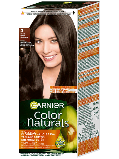 Color Naturals tartós hajfesték - 3 Sötétbarna