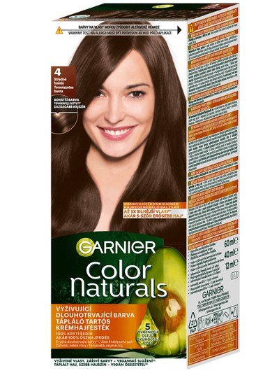 Color Naturals tartós hajfesték - 4 Természetes barna