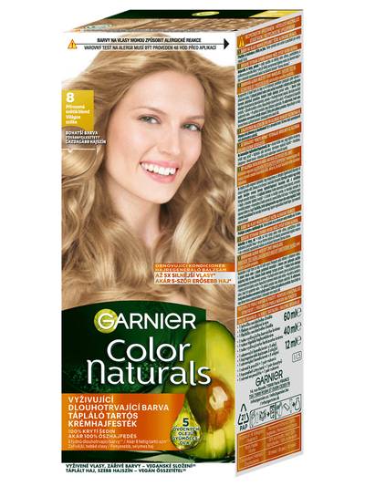 Color Naturals tartós hajfesték - 8 Világos szőke