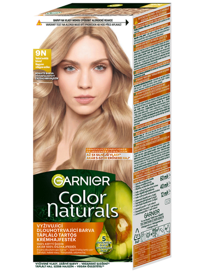 Color Naturals tartós hajfesték - 9N Nagyon világos szőke