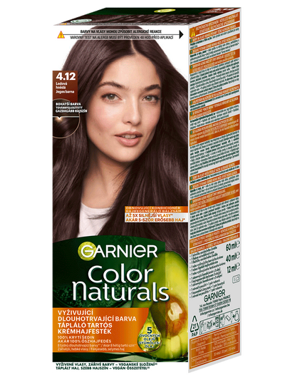 Color Naturals tartós hajfesték - 4.12 Jeges barna