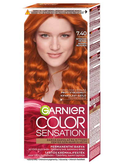 Color Sensation tartós hajfesték - 7.40 Intenzív rézvörös
