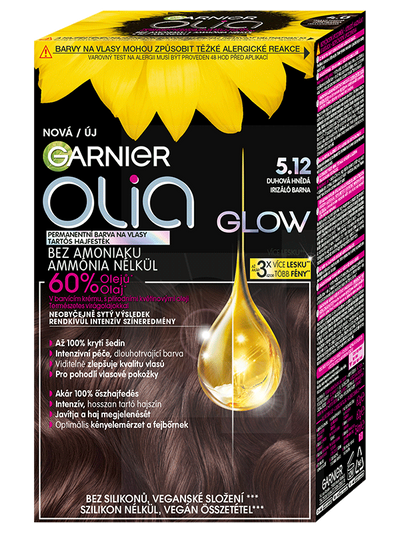 Olia Glow tartós hajfesték 5.12 Irizáló barna