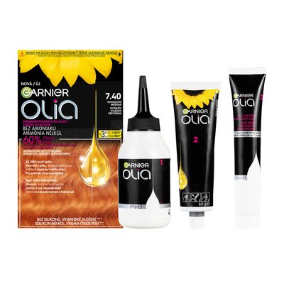 Olia tartós hajfesték - 7.40 Intenzív világos rézvörös