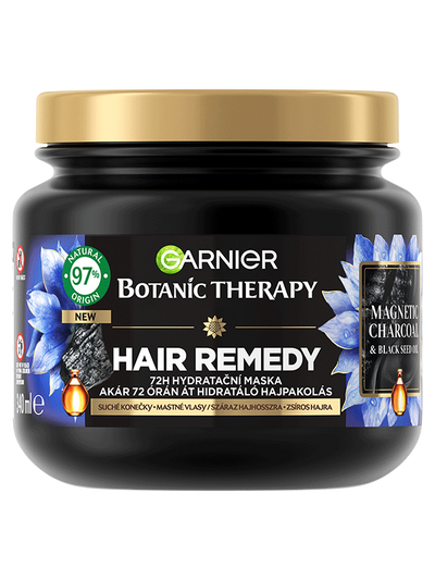 Botanic Therapy Hair Remedy Magnetic Charcoal hidratáló hajpakolás száraz hajhosszra, zsíros hajra