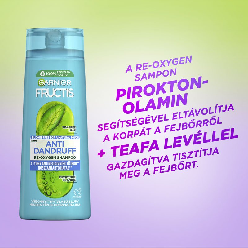 Fructis Re-Oxygen sampon minden típusú korpás hajra - 2