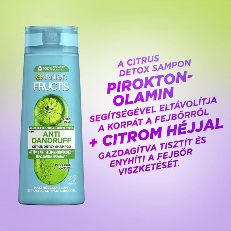 Fructis Citrus detox sampon zsíros hajra korpásodás fejbőrrel - 2