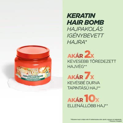 Fructis Goodbye Damage Keratin Hair Bomb hajpakolás igénybevett hajra - 2