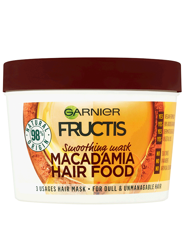 Hair Food Macadamia 3-féleképpen használható hajpakolás