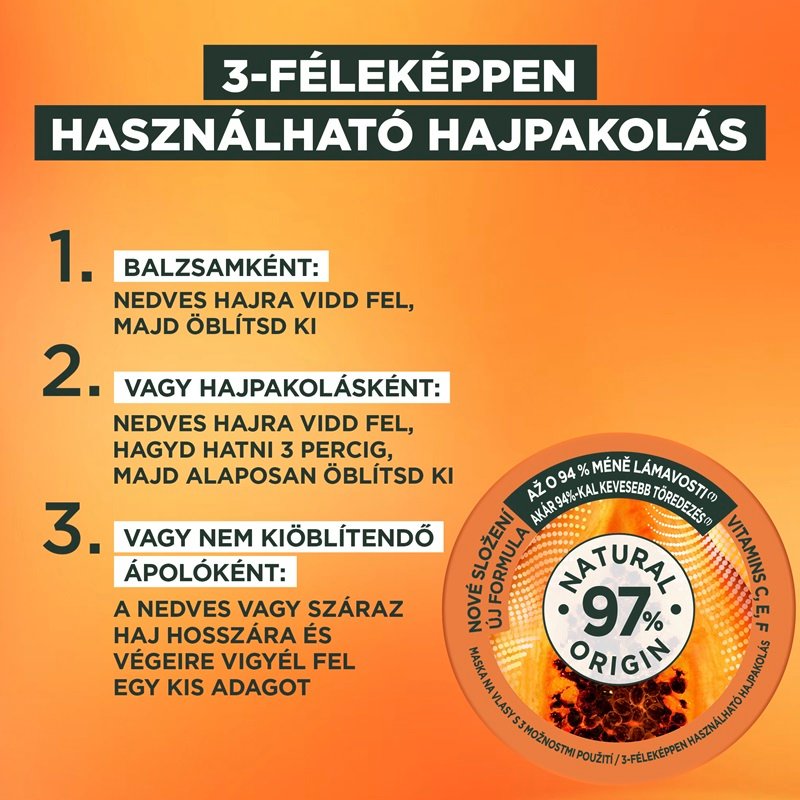  Garnier Fructis Hair Food Papaya hajpakolás - 4