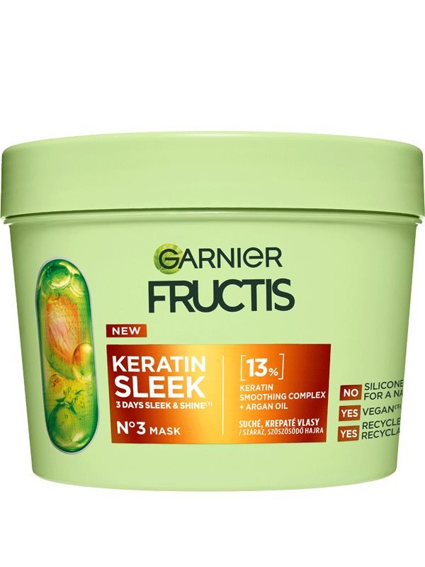 Garnier Fructis Keratin Sleek hajpakolás