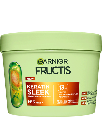 Garnier Fructis Keratin Sleek hajpakolás
