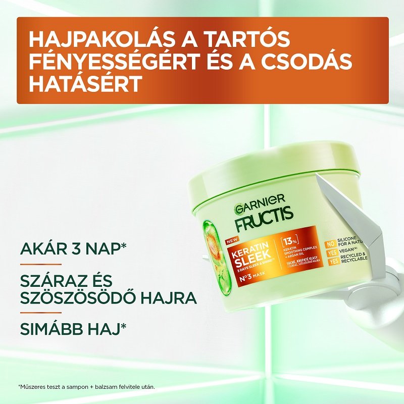 Garnier Fructis Keratin Sleek hajpakolás - 3