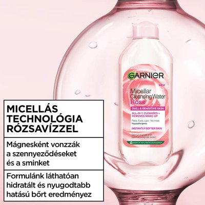 Skin Naturals micellás víz rose, 400 ml - 3
