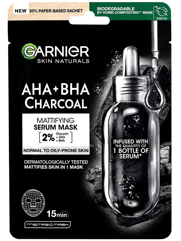 Garnier Skin Naturals Tisztító És Hidratáló Textil Maszk Tág Pórusokra