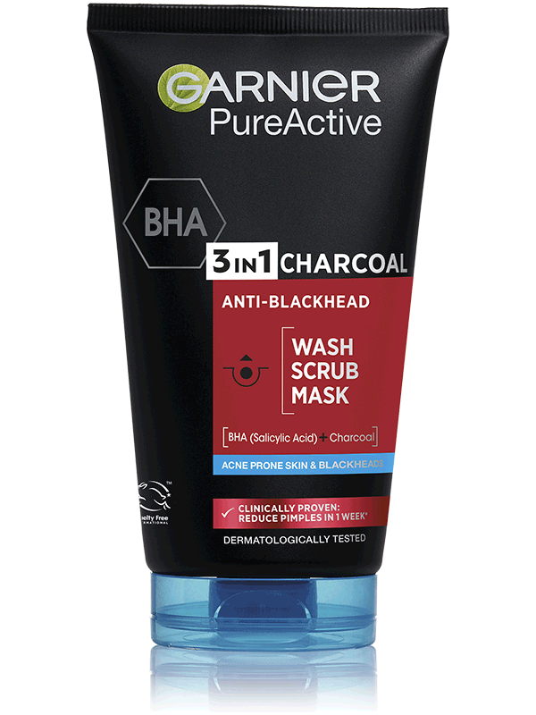 Skin Naturals Pure Active 3in1 Mitesszerek ellen arcmaszk aktív szénnel