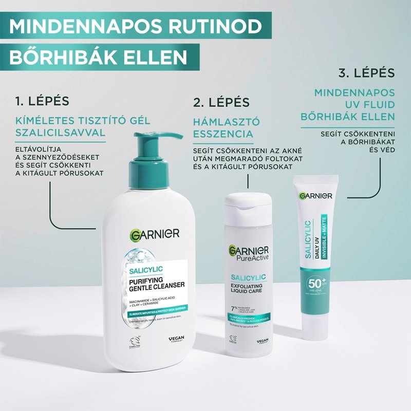 Pure Active BHA + Niacinamid mindennapos használatra szánt fluid bőrhibák ellen SPF 50+ - 7