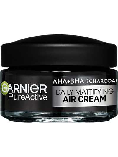 Pure Active AHA + BHA könnyű mattító nappali krém aktív szénnel