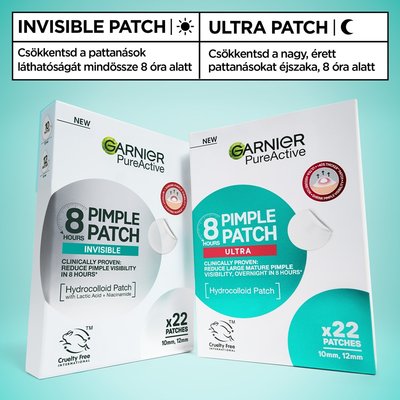 Garnier Pure Active Akár 8 Órás Ultra Pattanás Elleni Tapasz - 8