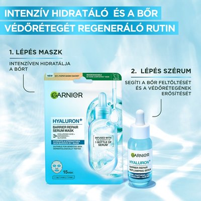 Garnier HYALURON+ a bőr védőrétegét javító textilmaszk hialuronsavval - 7