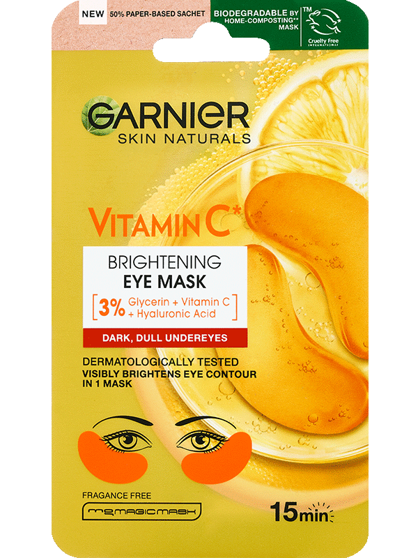 Skin Naturals szemkörnyékmaszk a szemkörnyék ragyogásáért C-vitaminnal