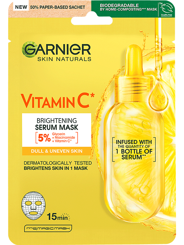 Garnier textilmaszk C-vitaminnal a bőr ragyogásáért