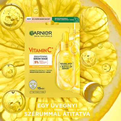 Garnier textilmaszk C-vitaminnal a bőr ragyogásáért - 4