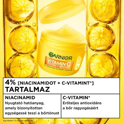 Garnier Vitamin C* Fresh & Bright hidratáló sorbet krém - 4