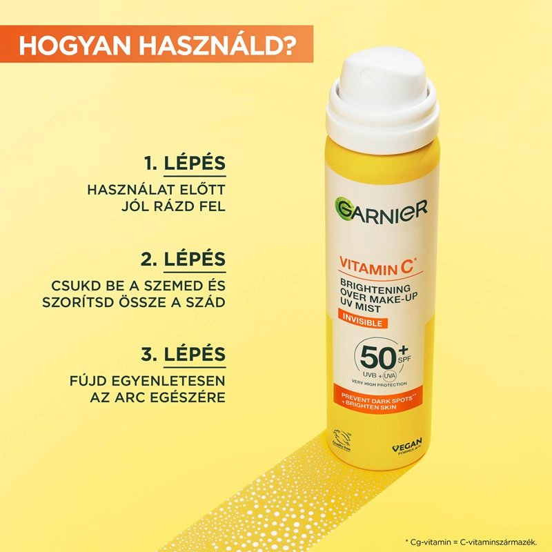 Garnier Vitamin C+ Ragyogásfokozó SPF 50+ láthatatlan - 3
