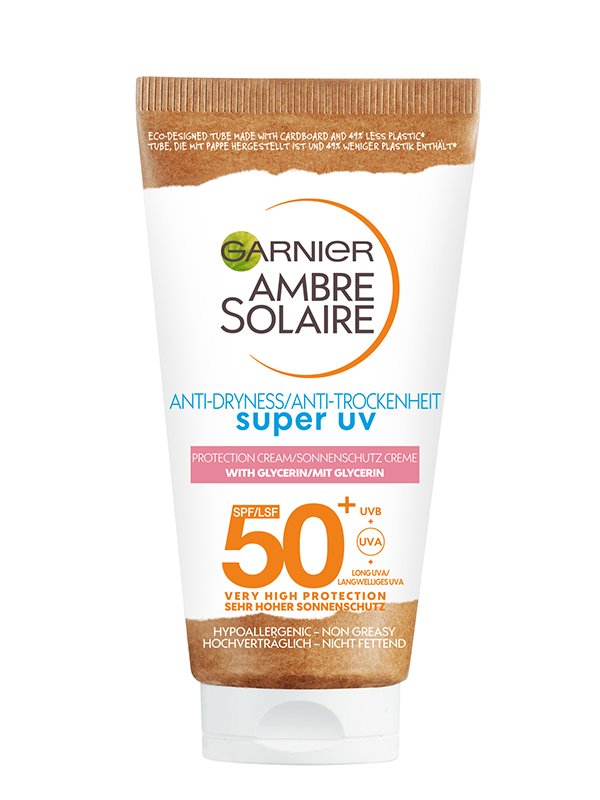 Garnier Ambre Solaire Super UV fényvédő az arcra, száraz bőrre SPF50+