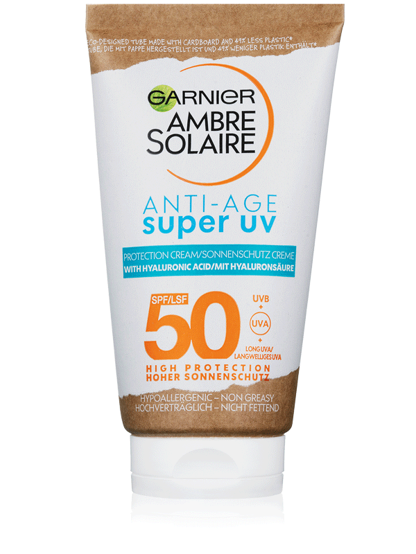 Ambre Solaire Super UV Öregedésgátló fényvédő az arcra, SPF 50