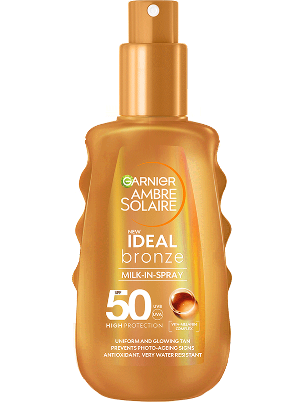 Ambre Solaire Ideal Bronze naptej spray kiszerelésben SPF 50