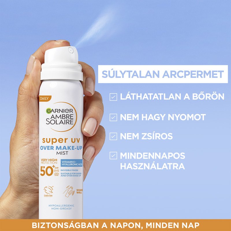 Ambre Solaire Super UV arcpermet a smink fölé, SPF 50 - 4