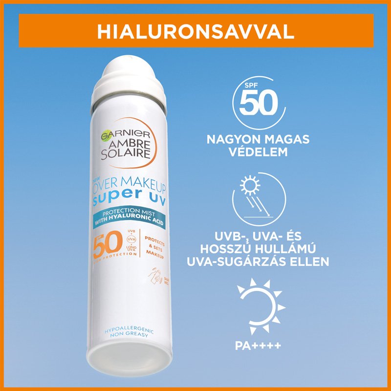 Ambre Solaire Super UV arcpermet a smink fölé, SPF 50 - 3