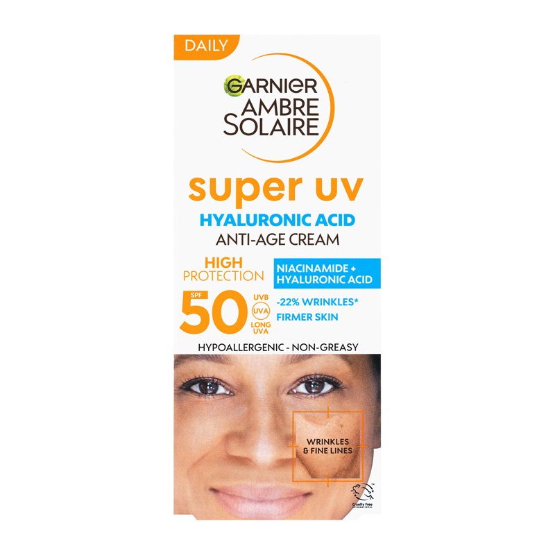 Ambre Solaire Super UV Öregedésgátló fényvédő az arcra, SPF 50 - 2