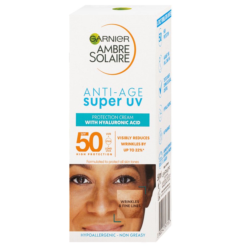 Ambre Solaire Super UV Öregedésgátló fényvédő az arcra, SPF 50 - 3