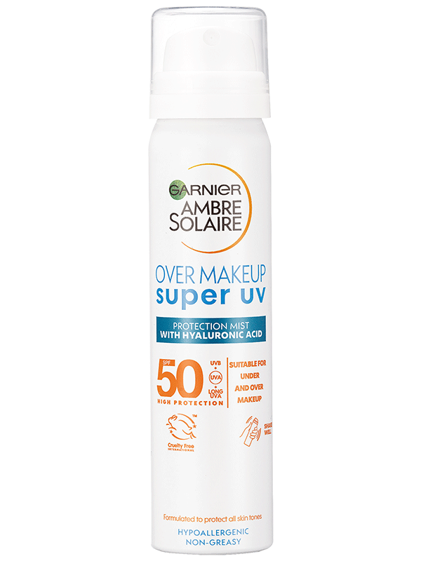 Garnier Ambre Solaire Super UV arcpermet a smink fölé, SPF 50, 75ml