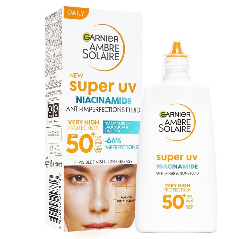 Ambre Solaire Super UV Niacinamid bőrhibák elleni mindennapos fluid SPF 50+  -2